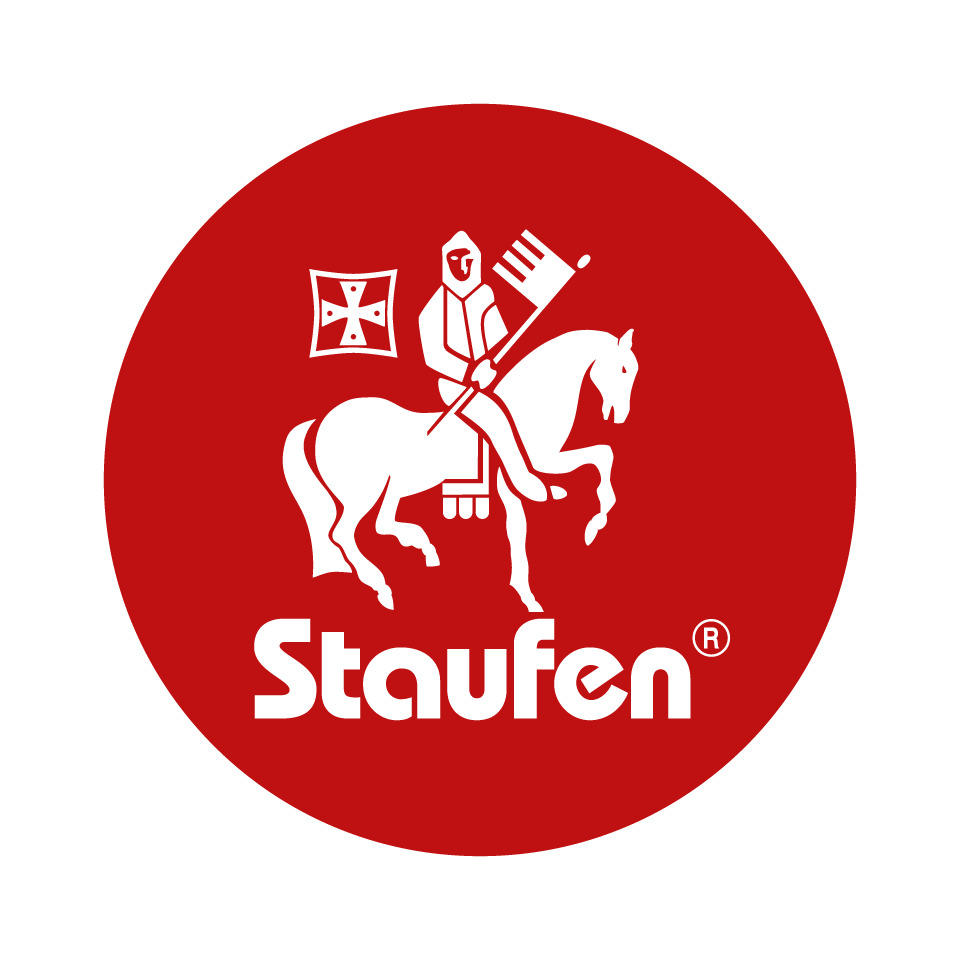 logo, rote kreis, pferd reitender ritter, ritter, Staufen