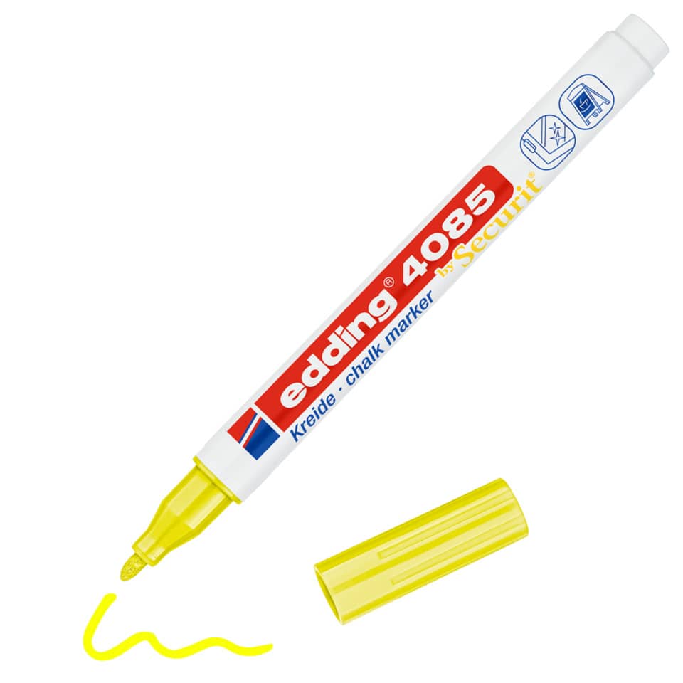 Marker Gelb, Gelber Marker, Chalk marker, Marker Stift, Kreide-Marker