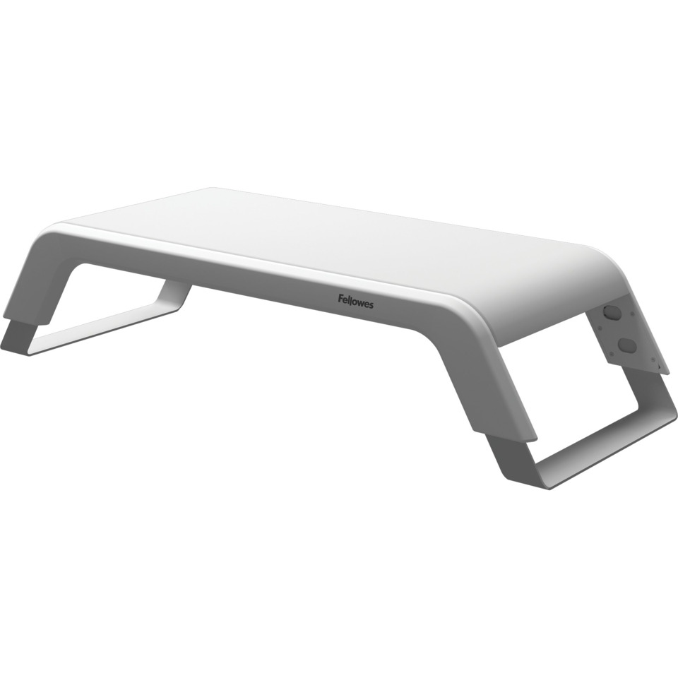 schreibtischaufsatz, monitorständer, metallisch, weiß, ergonomisch