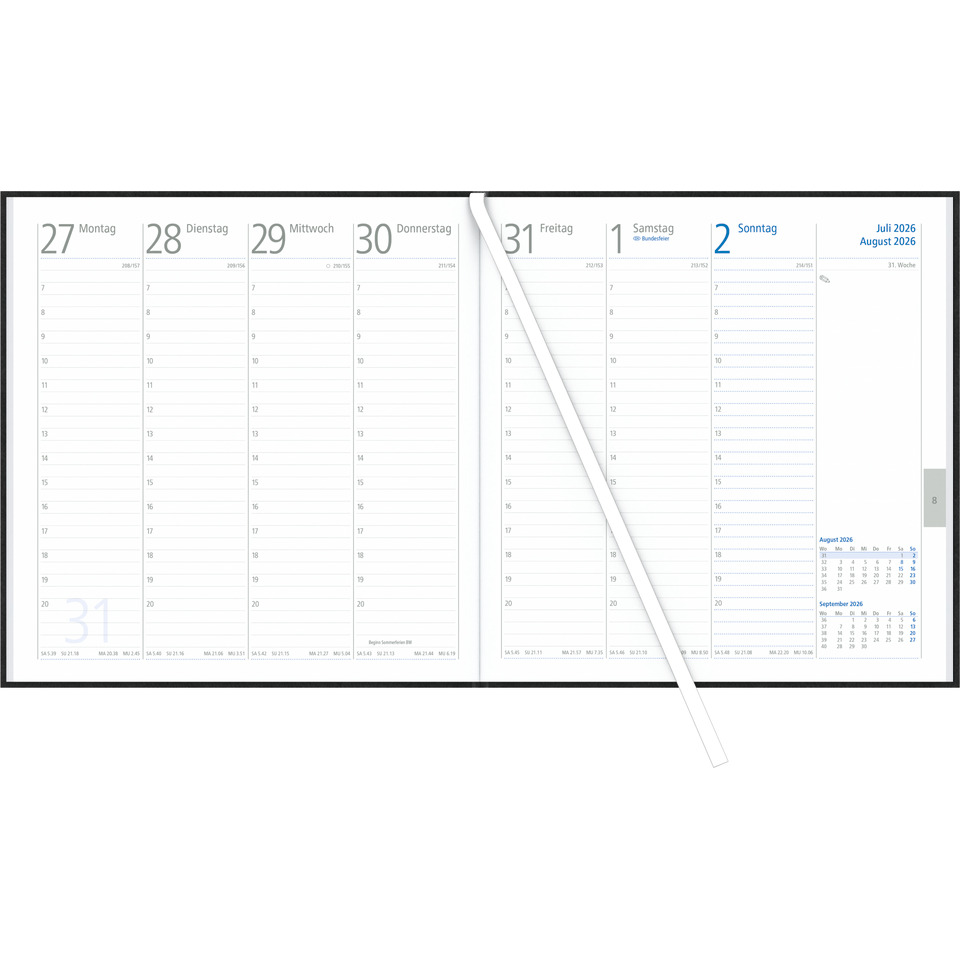 Kalender, Gebundene Seiten, Planer, Notizblock, Monatsübersicht