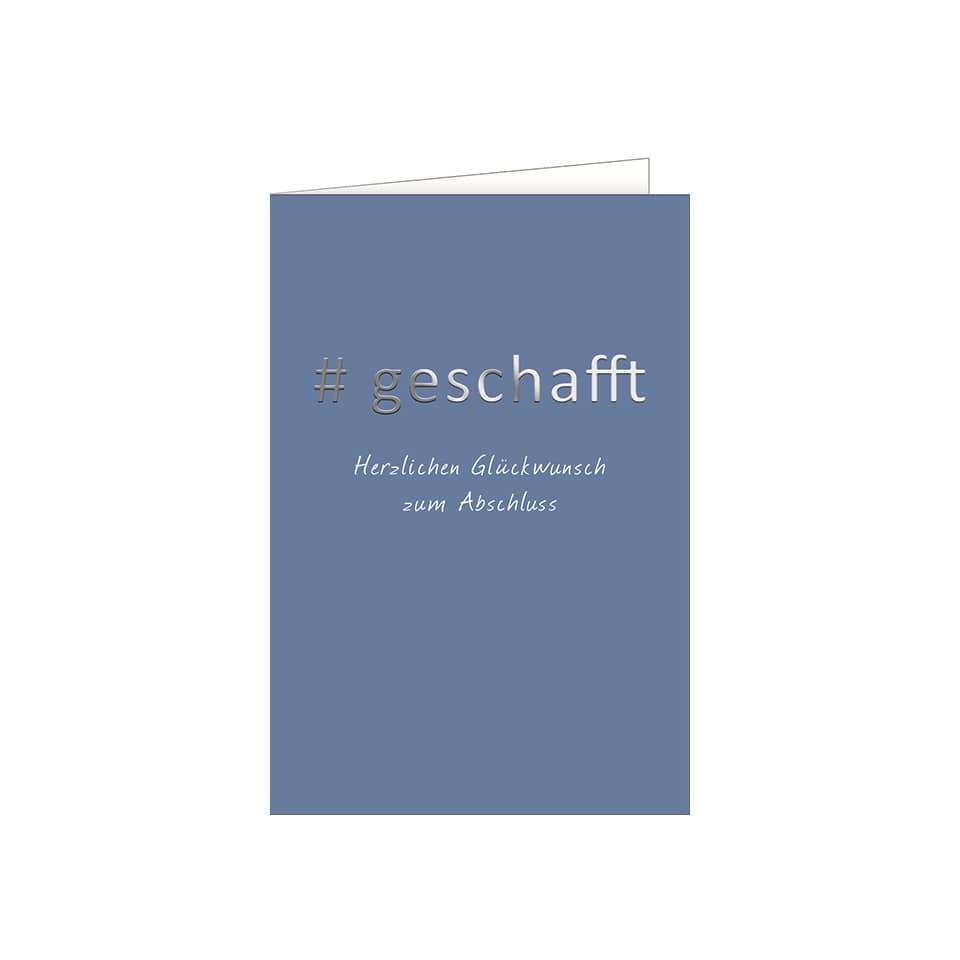 Grußkarte, Hochzeitskarte, Farbton-blau, Willkommensgruß, Abschluss
