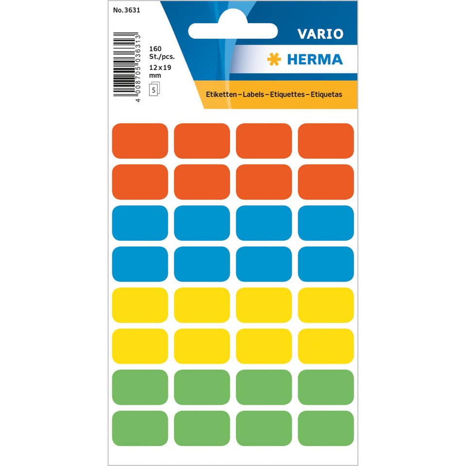 Etiketten, Labels, Aufkleber, Farbfelder, Herma VARIO
