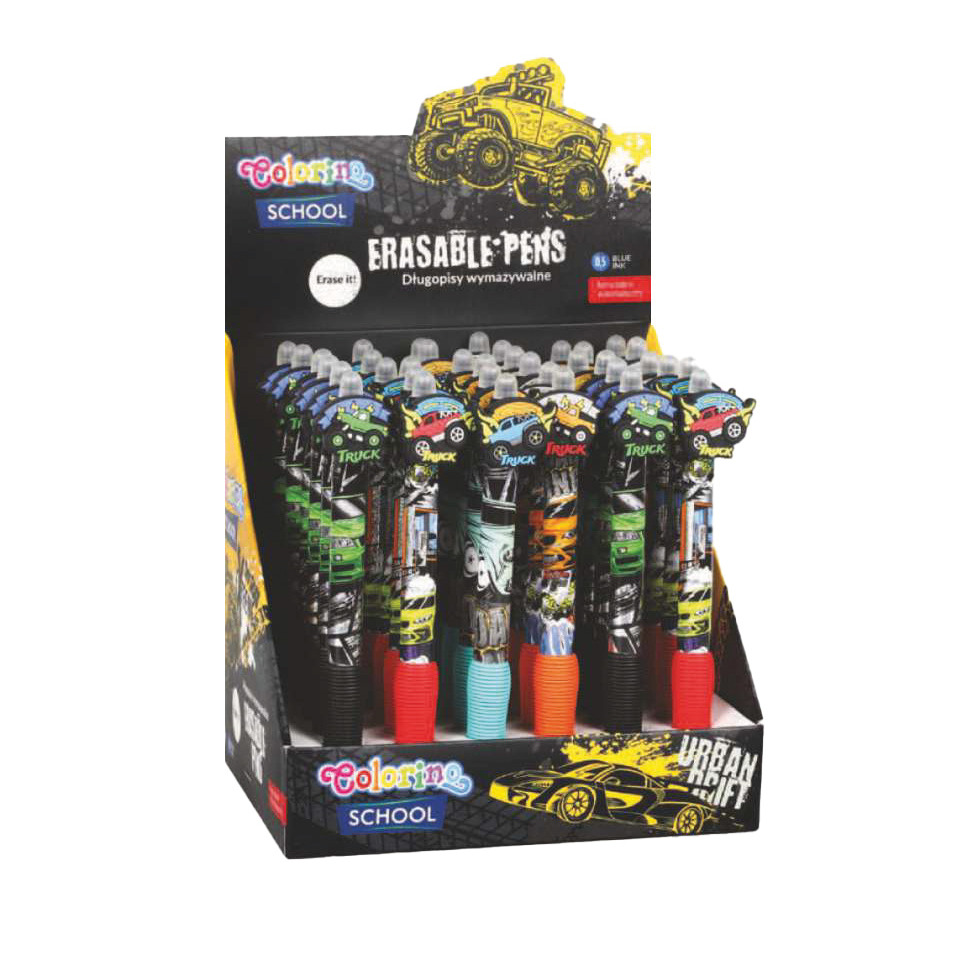 Gelschreiber Cars, radierbar, sortiert COLORINO 80426PTR