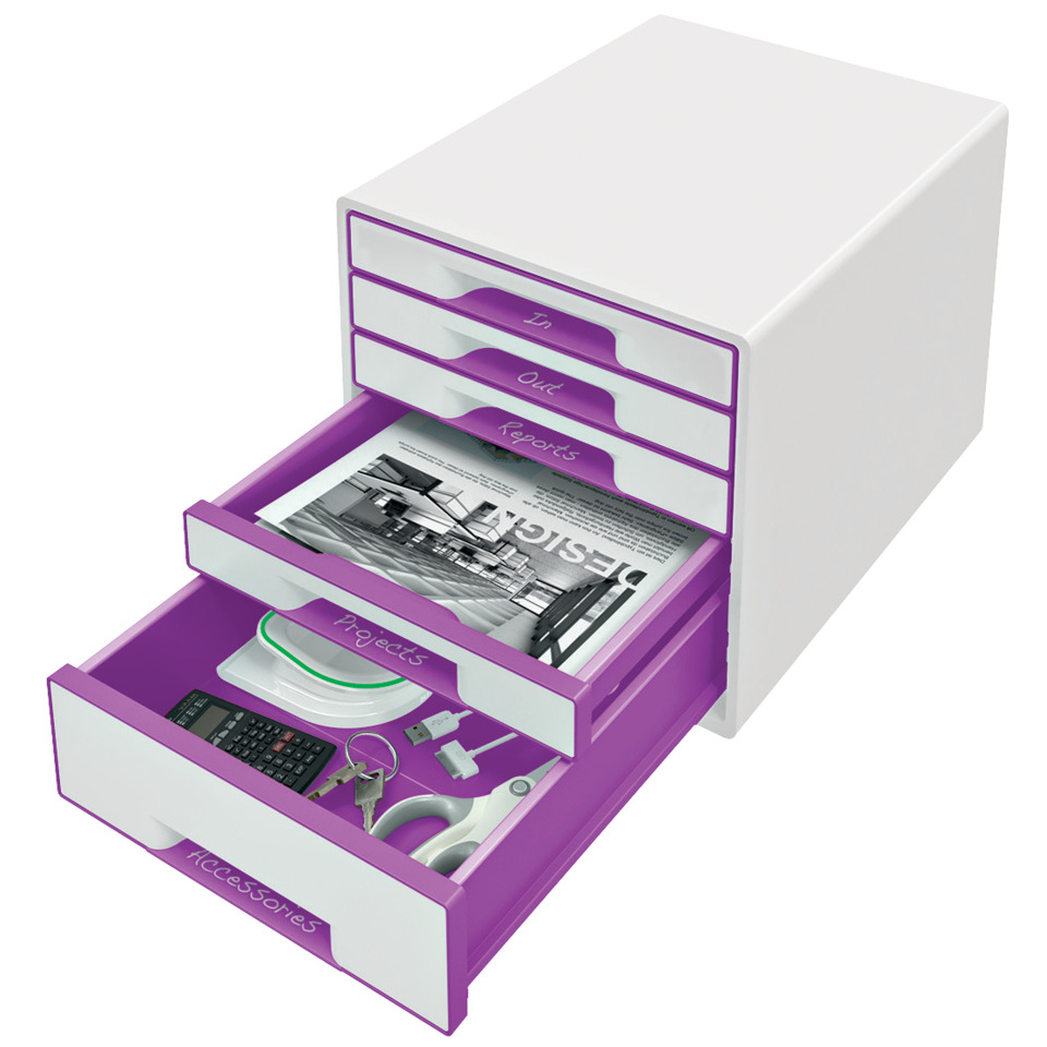Kunststoff, Schubladenschrank, Organizer, Schublade, Kompakt, Schublade, Aufbewahrung, Lila, Büro, Organisation