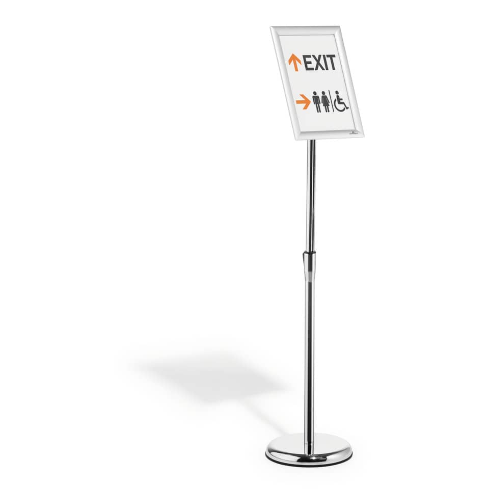 Fluchtweg-Schilder, Hinweisschild, Standfuß, Ständer, Verstellbar