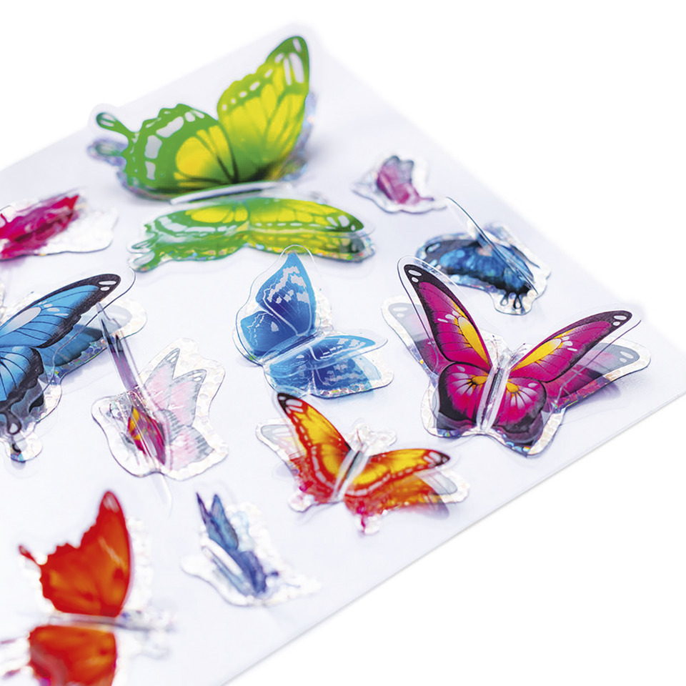 Schmetterlinge, Aufkleber, Sticker, Farbig, Transparent