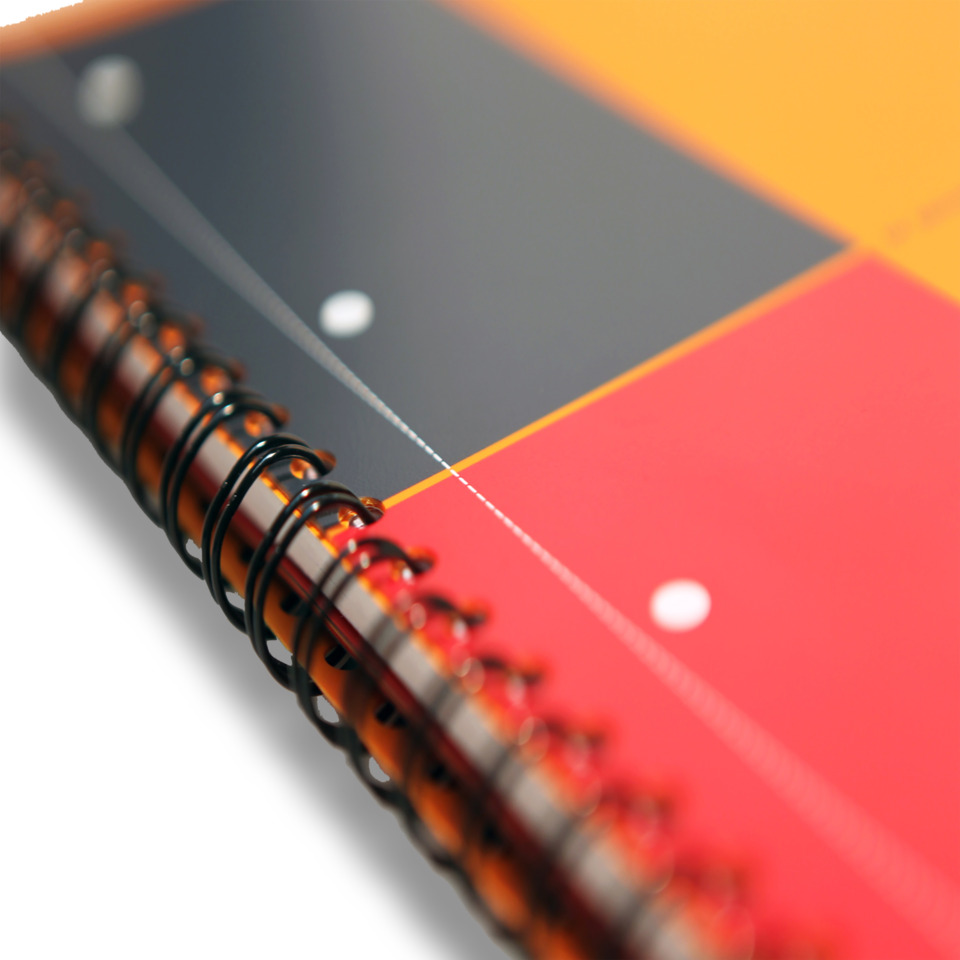Spiralblock, Notizblock, Farbenordner, Linienmuster, Gepunktet, spiral notebook, colored notebook, color-block design, wire-bound, polyurethane cover