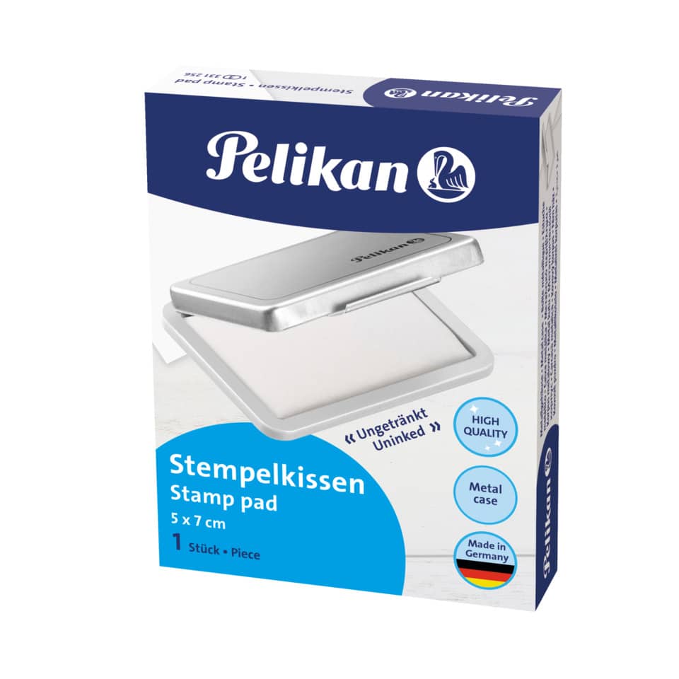 Stempelpad, Stempelkissen, Metallgehäuse, blaue Verpackung, Deutschland