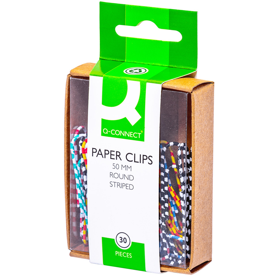 papierclips, clips, runde gestreift, 30 stück, 50 mm?