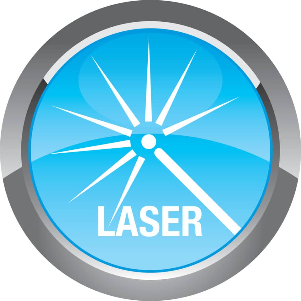 Laser, Icon, Abzeichen, Grafik, Blau
