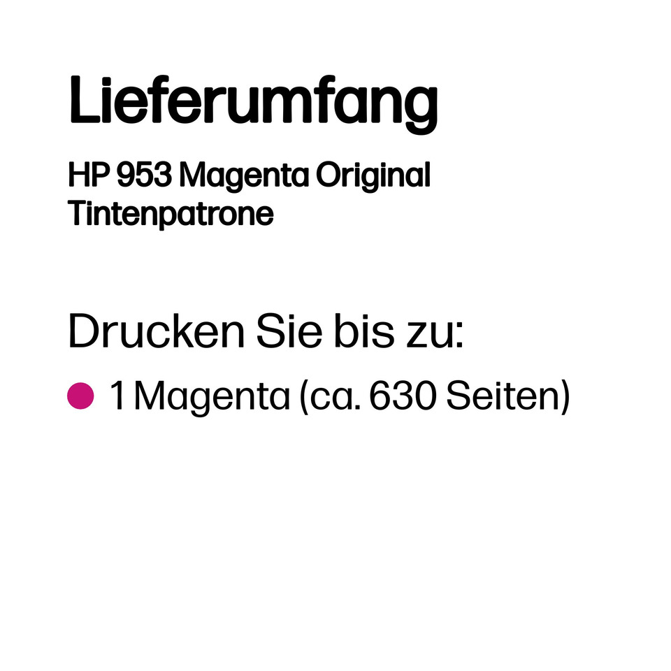 Tintenpatrone, Magenta, HP 953, Druckerpatrone, Original-Tintenpatrone