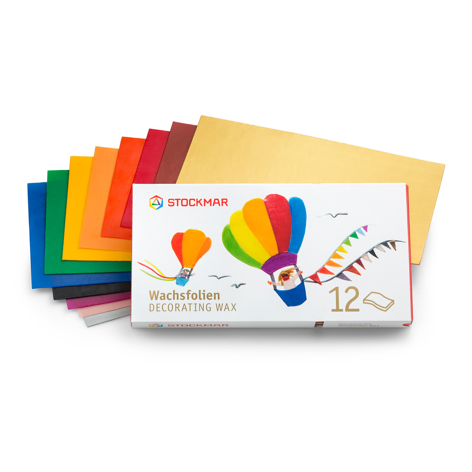 Wachstücher, Wachsfolien, Dekorierpapier, Farbenfrohe Farben, 12 Blatt