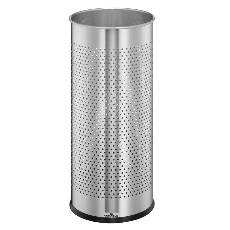 stahl, Mülleimer, löchrig, Trommel, Füßband