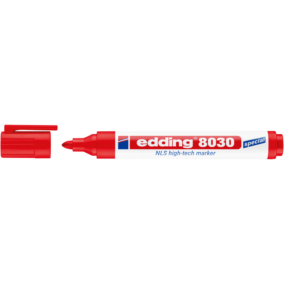 Marker, Permanent marker, Red, Edging 8030, Permanent ink