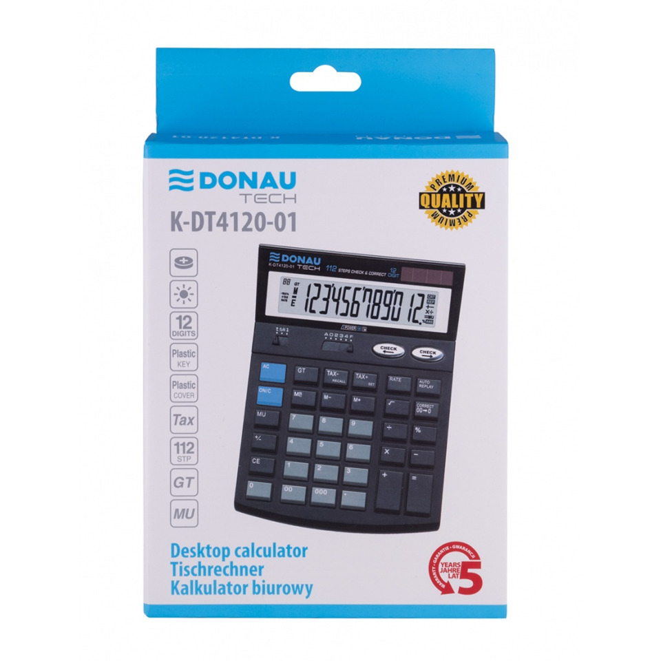 Desktop calculator, Digitale Anzeige, Blaue Akzente, K-DT4120-01, Bürogerät