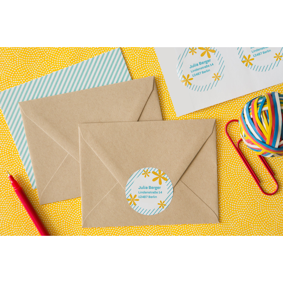 Umschläge, Briefumschläge, Kartenpapier, Klebepunkt, Sticker