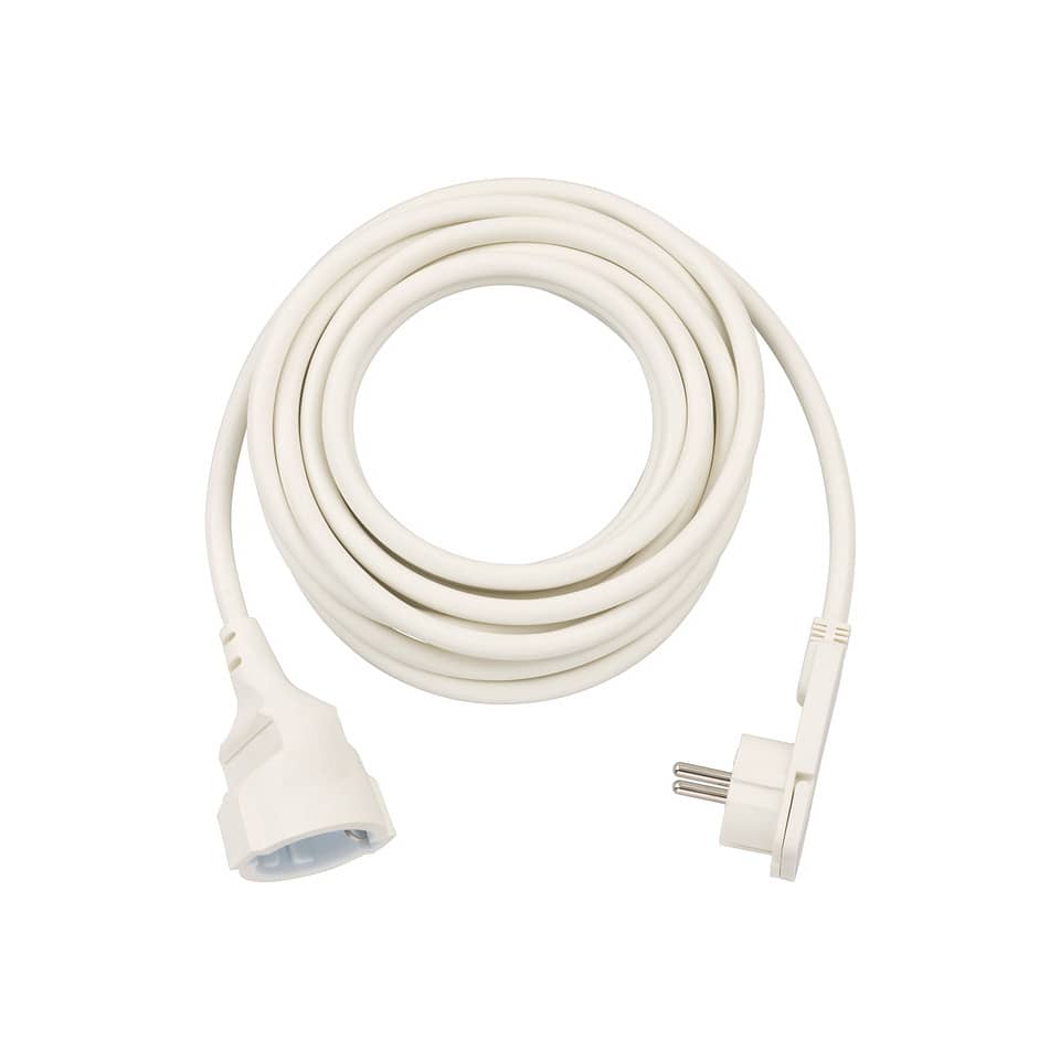 Stecker-Leitung, Verlängerungskabel, Eurostecker, Kabel mit Adapter, Weiß