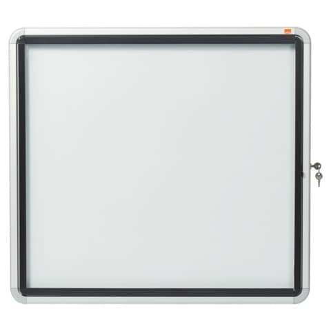 Schaukasten Premium Plus, Außenbereich, 6xA4, Magnetisch, Klapptür, Glas, weiß NOBO 1902578