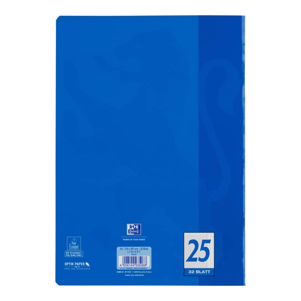 Ordner, A4, 25 Blätter, blauer Einband, Papierheft
