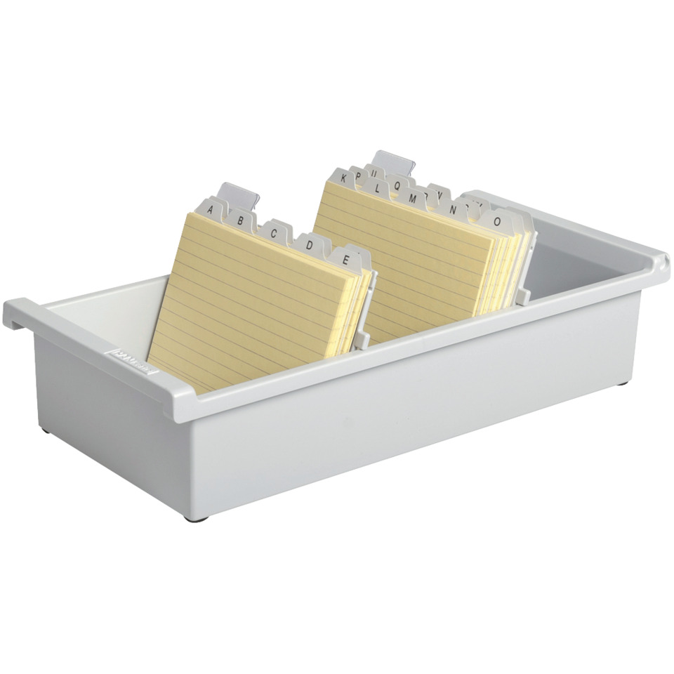 Indexkarten, Kartenablage, Trennblätter, Kunststoffbehälter, Alphabetische Trenner