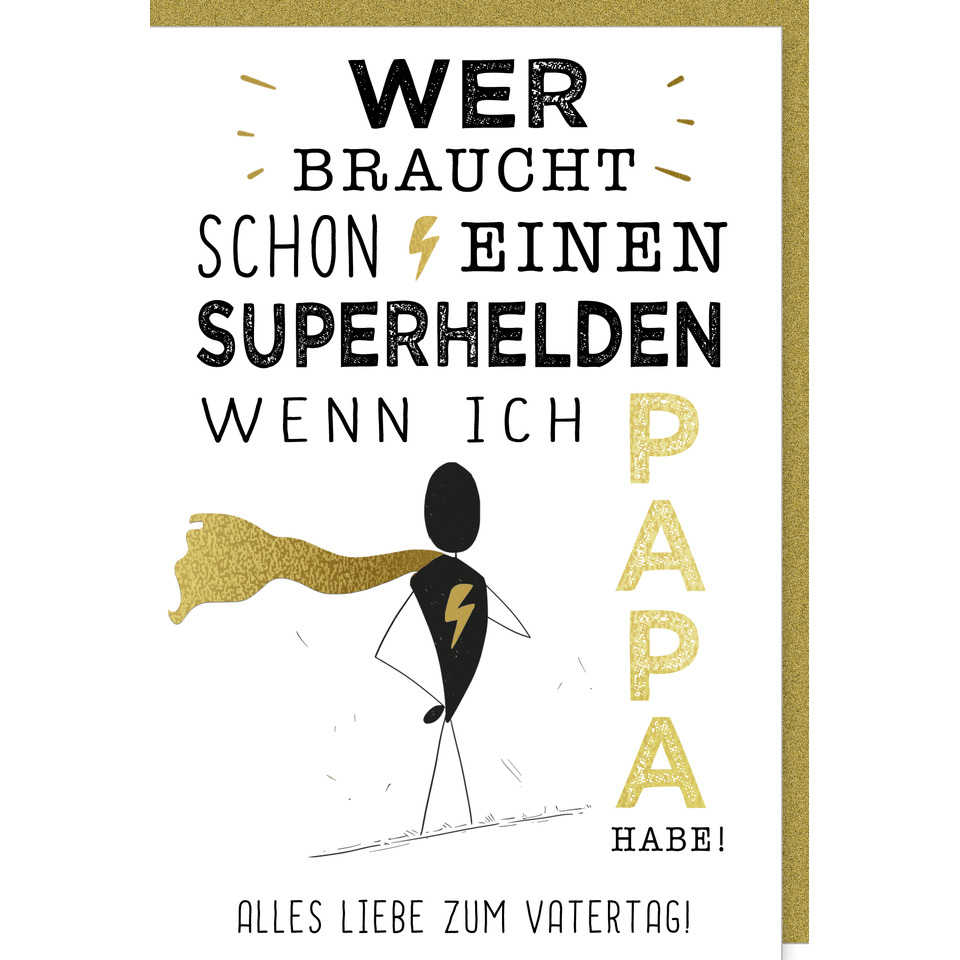 Superheld, Vatertag, Spruchkarte, Heroische, Herzogültig