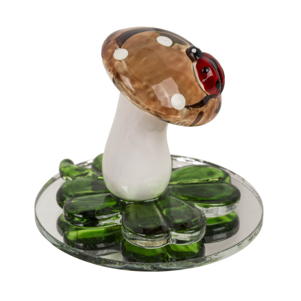 glasfigur, glasmuster, pilz, makrame?, dekorfigur