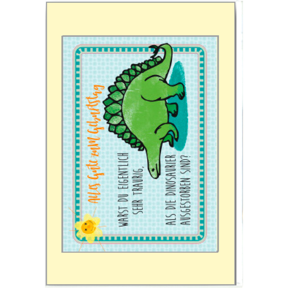 Dinosaurier, Grün, Sticker, Fruchtblatt, Illustration