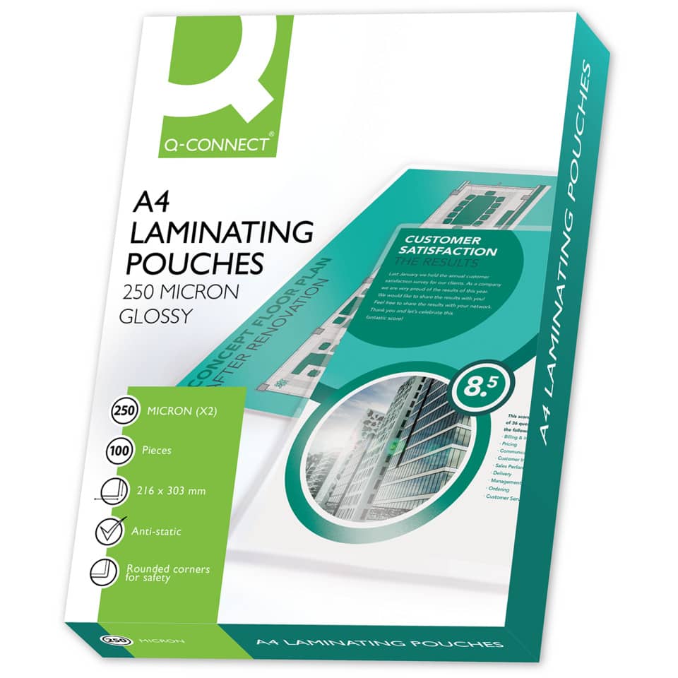 A4, Laminating, Pouches, 250 micron, Glossy