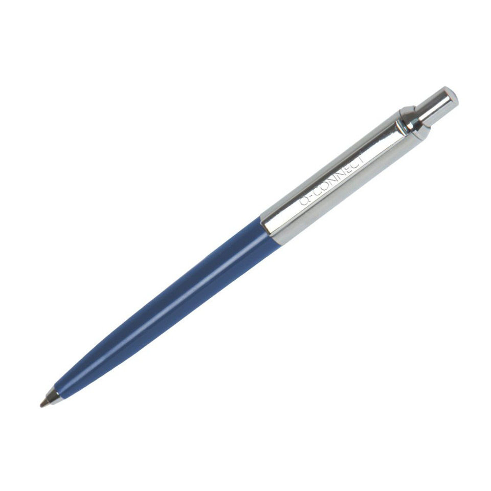 Kugelstift, Kugelschreiber, Blau, Metallclip, Gummi-Spitze