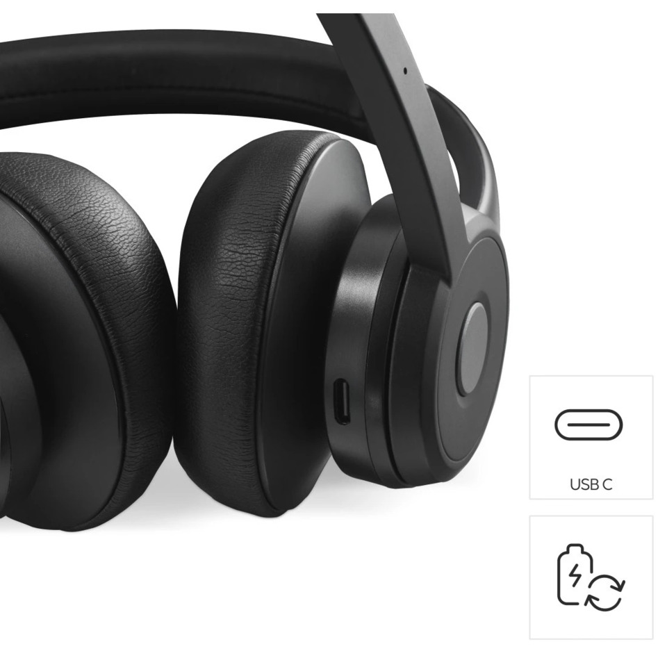 Kopfhörer, Over-Ear, USB-C, Schwarz, Kabelgebundene Verbindung