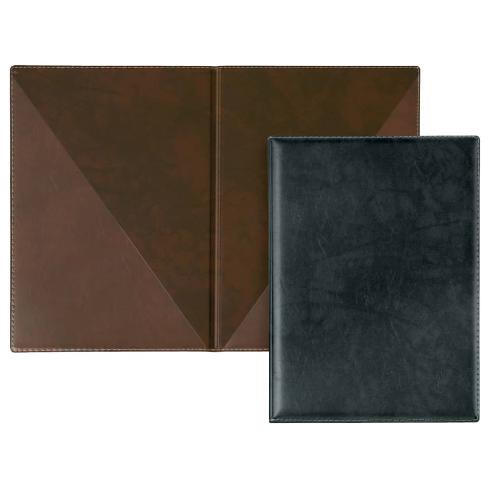leder, notizbuch, hülle, schwarz, braun