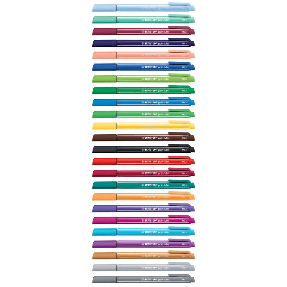 Marker, Stabilo, PointMax, Filzstift, Farbmarker