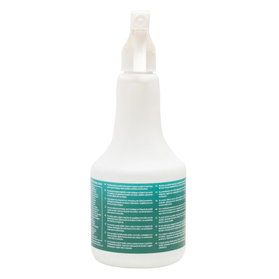 Flasche, Sprühflasche, Reinigungsmittel, Grüne Etikette, Spray