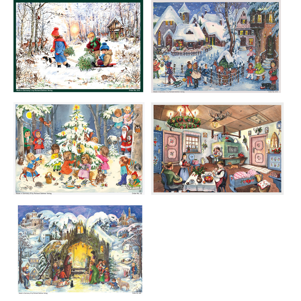 Winter, Schnee, Kinder, Dorf, Weihnachten