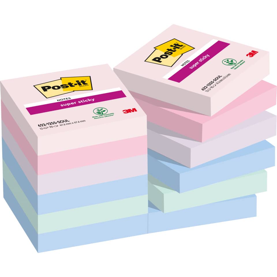 Post-it, Notizblöcke, Sticky notes, Pastellfarben, Klebekarten