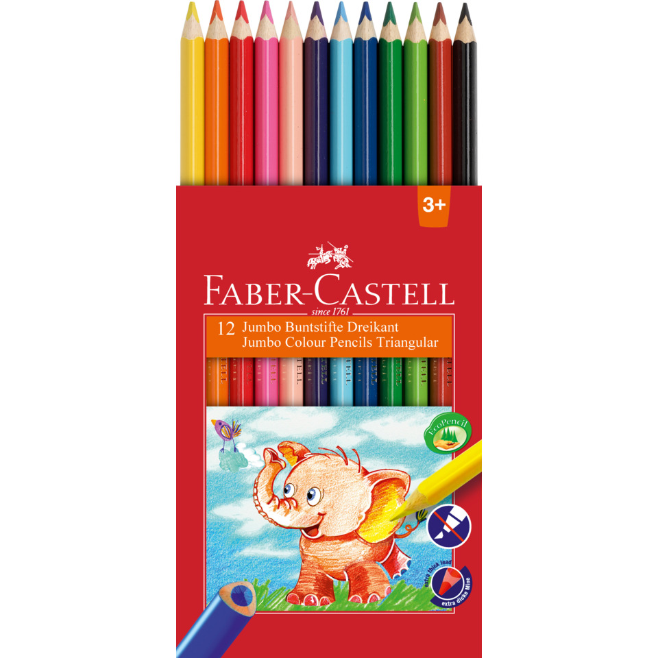 Buntstifte, Jumbo, Dreikant, Holzstifte, Farben