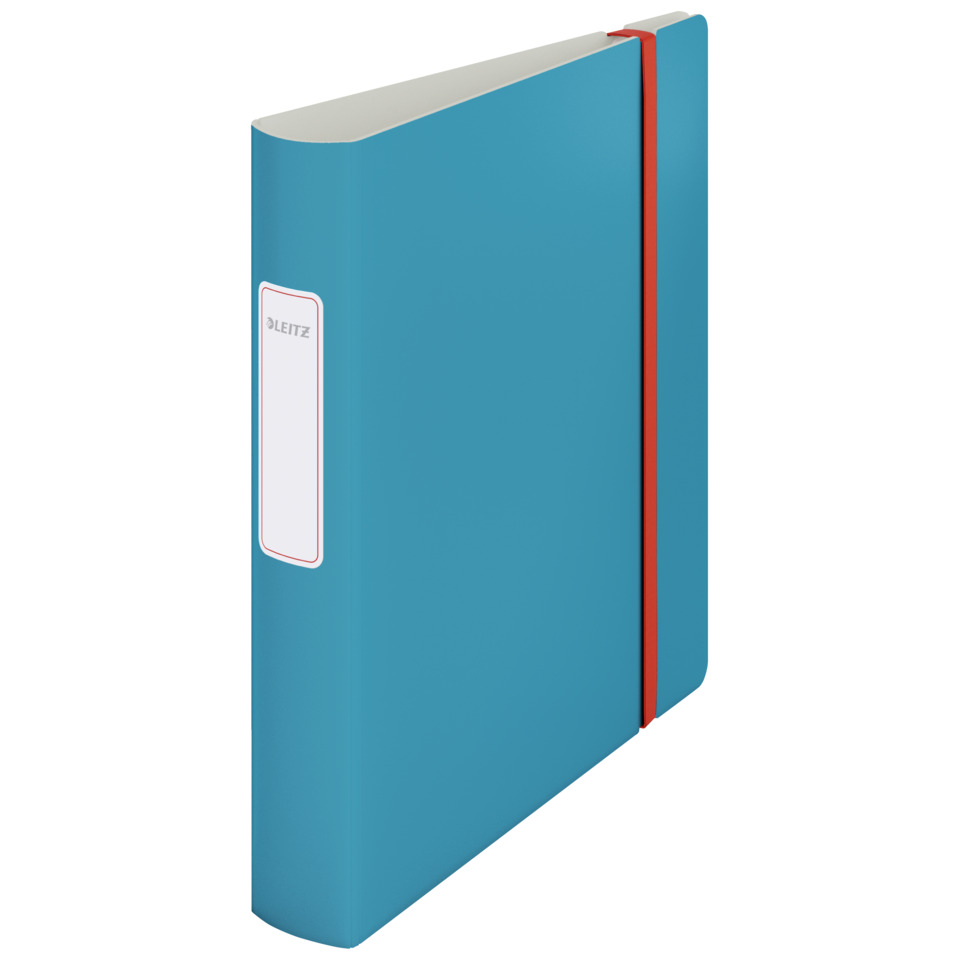Ordner, Notizbuch, Heftbox, Ledereinband, Türkis, rote Gummiband, Ringbuch, blauer Ordner, Gummibband, Notizordner, Leitz