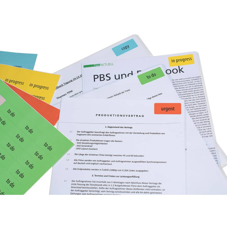 Ordner, Dokument, Papier, Notizzettel, To-do-Liste