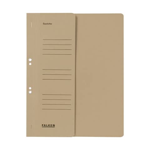 Ösenhefter, A4, 250 g/m², halber Deckel, kfm. Heftung, Manilakarton, grau FALKEN 80000508