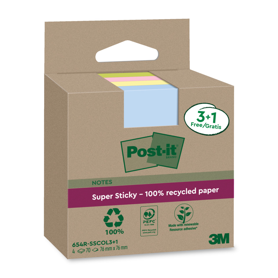 notebook, notes, recycled, packaging, 3M