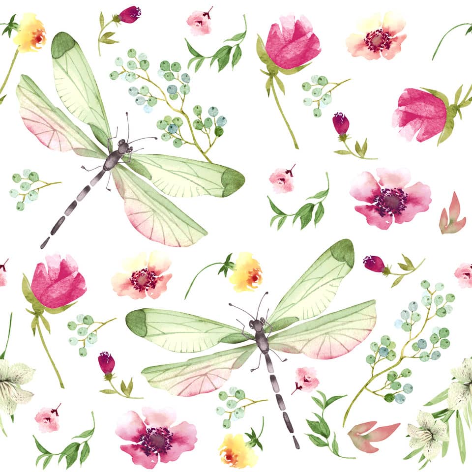 Kunst, Florales Design, Grafiken, Rose, Insekt