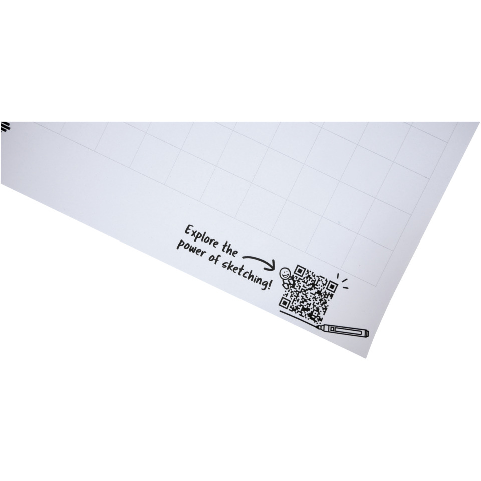 Schreibunterlage, Linienpapier, QR-Code, Skizzierpapier, Bleistiftdiagramm
