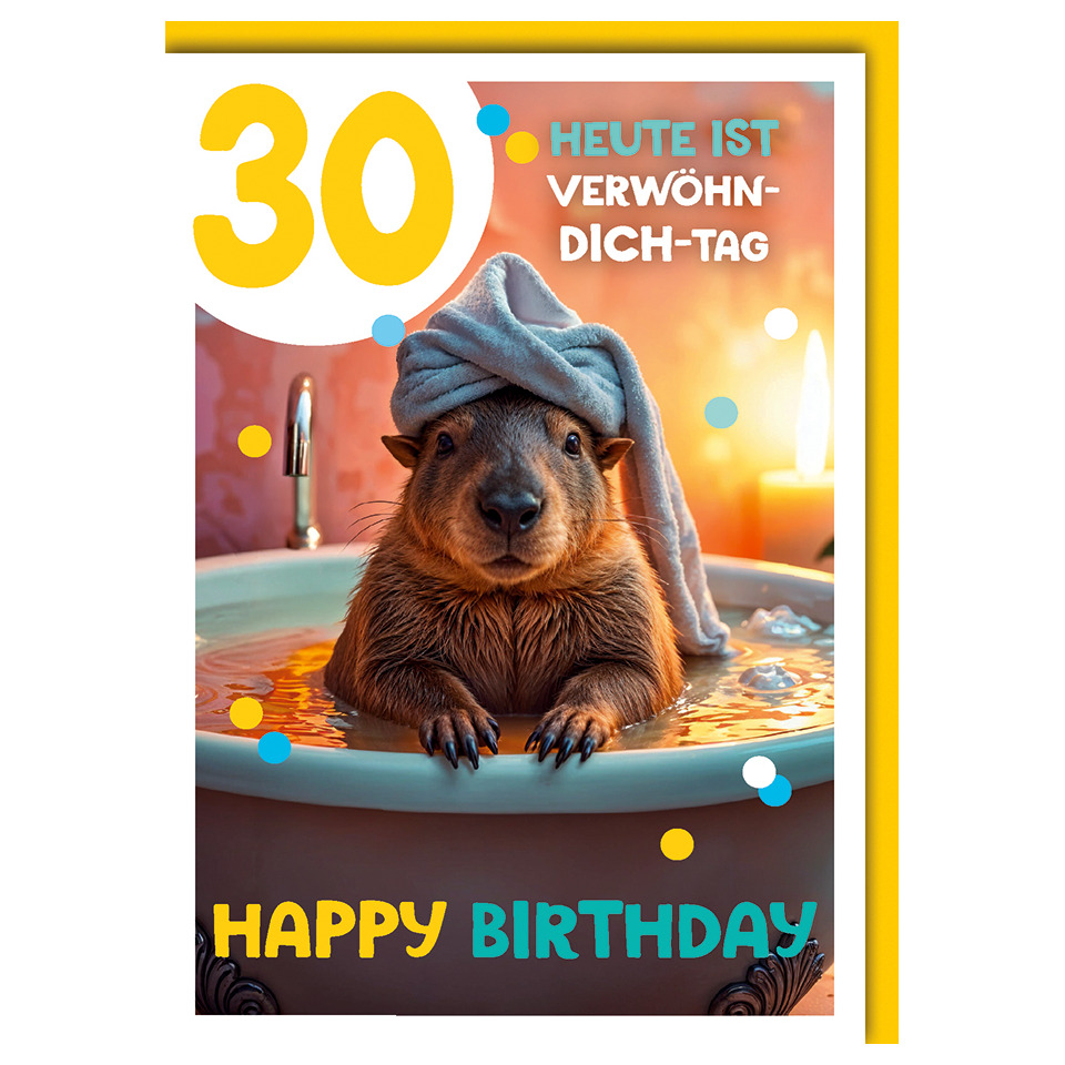 Geburtstagskarte Zahl 30, 11,5 x 17 cm  527930