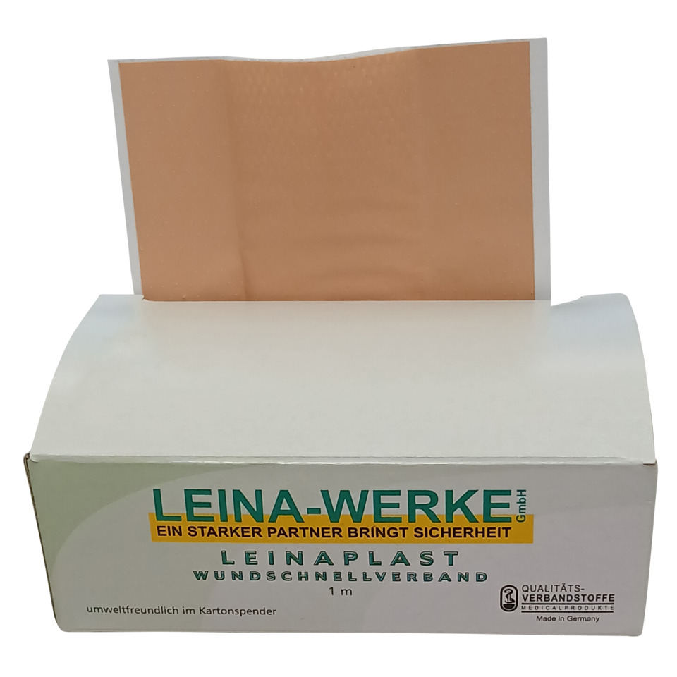 Wundpflaster, Wundverband, Kartonspender, Kartonverpackung, Leina-Werke