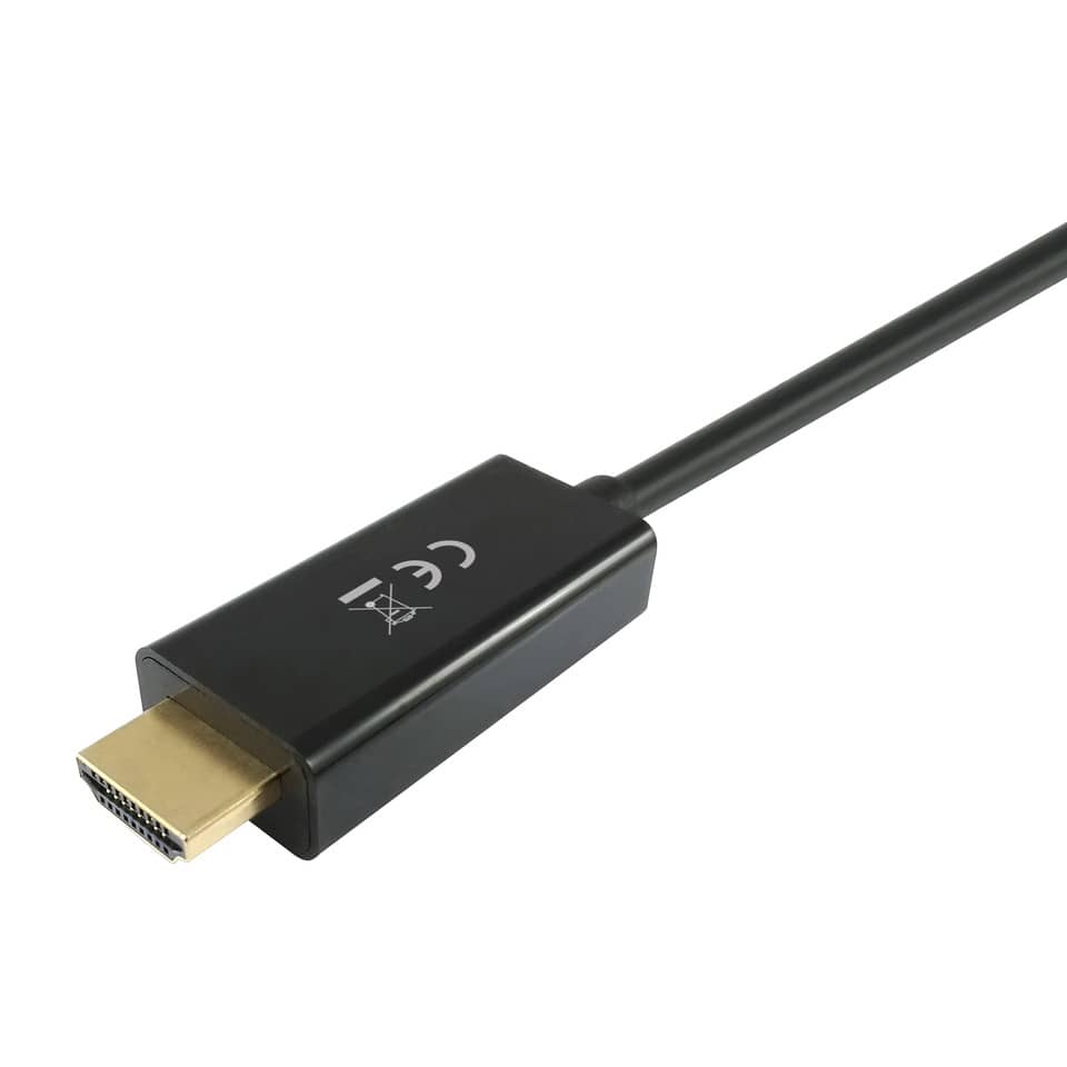 hdmi adapter, display connector, hdmi cable, black housing, gold-plated