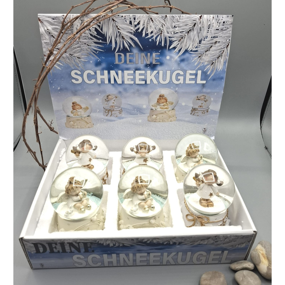 Schneekugel, Schneekugel-Set, Glaskugel, Winterdekoration, Statuen-Detail