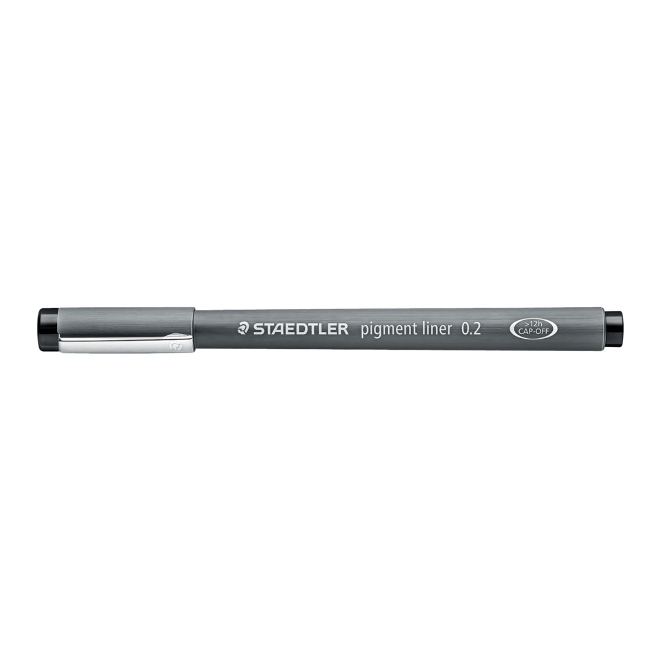 Pigmentliner, Staedtler, 0.2 mm, Grau, Kappenloser