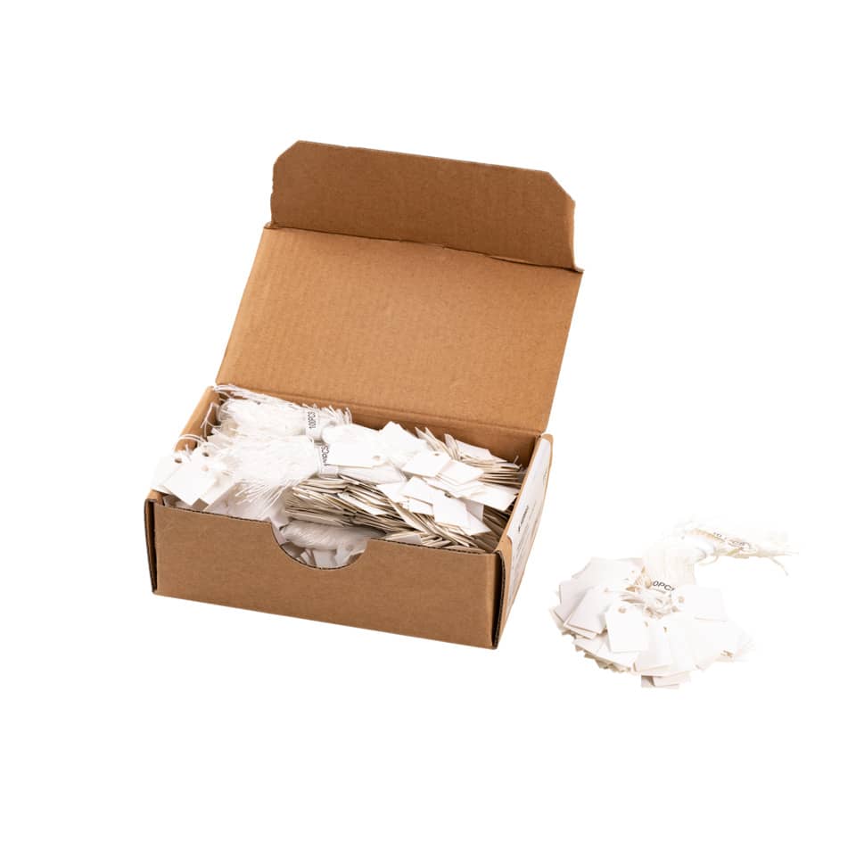 Kartonbox, Schnurzettel, Notizzettel, Kartenetiketten, Beipackzettel