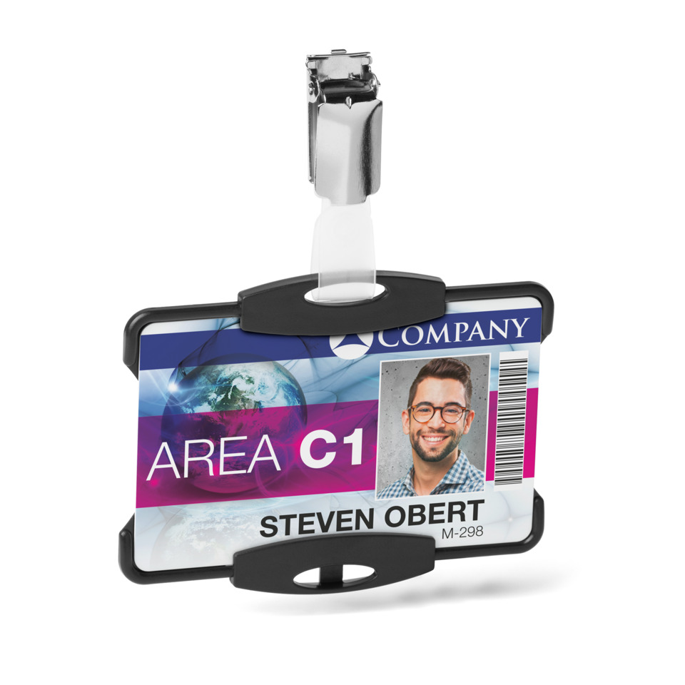 ID-Ausweis, Namensschild, Mitarbeiterausweis, Ausweisclip, Kartenhalter, ID-Karte, Namensbadge, Lanyard, Ausweis, Hologramm