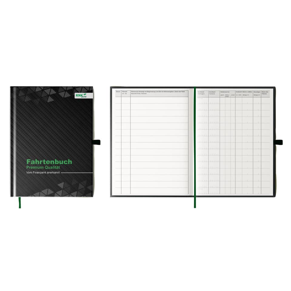 Fahrtenbuch, Notizbuch, Premium-Qualität, Straßenverkehrsbuch, Datei-Logbuch